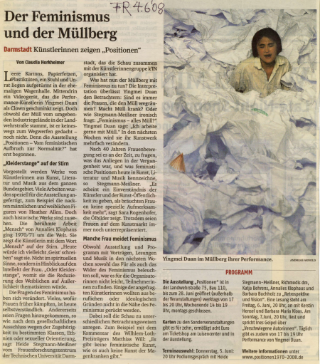 Der Feminismus und der Müllberg - FR 4.6.2008